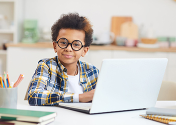 A boy doing Mock Examinations